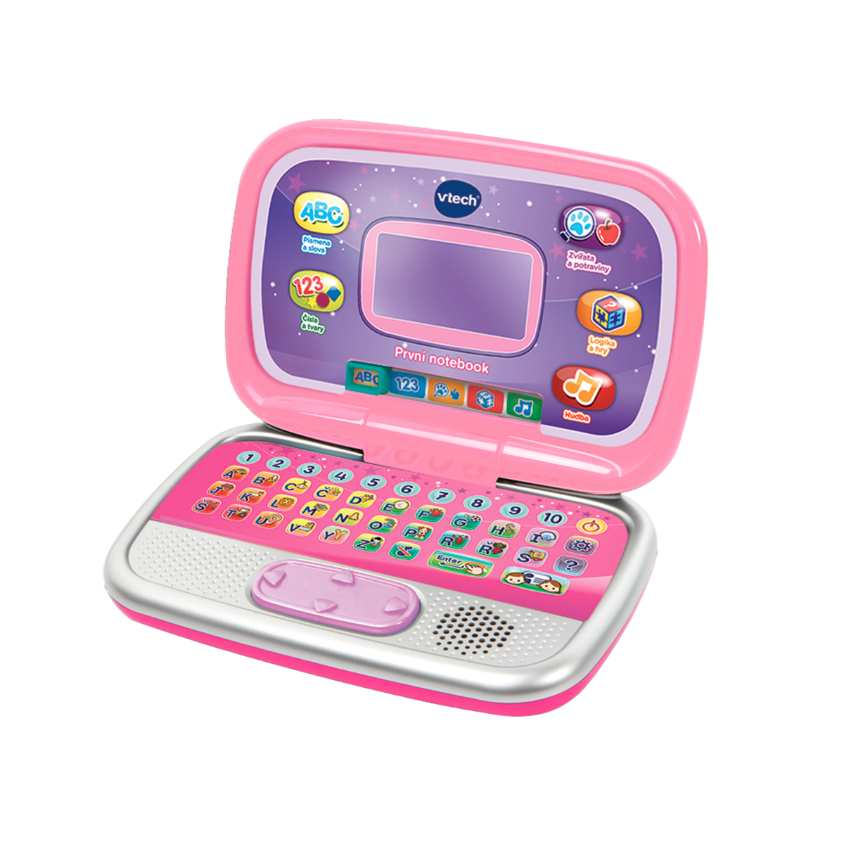 První notebook růžový